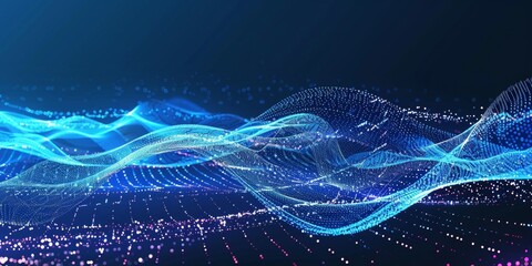 Abstract Technological Network Background with Futuristic Smart Connectivity Concept. Intelligent Communication and AI-Generated Visualization for Digital Innovation. High-Resolution 4K Wallpaper Illu