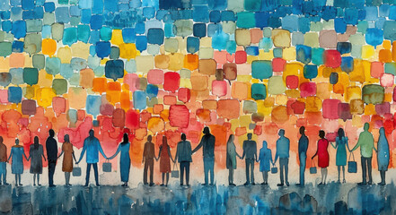 People engaging in conversation