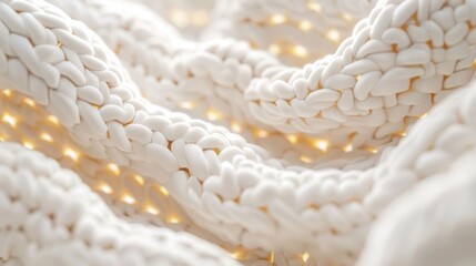 White texture woven wool fabric material, white background, simple style.