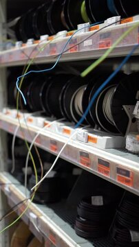 electricity cable in store vertical video