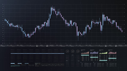 Dynamic data visuals for business info graphics, animated charts, and data-driven insights for a business meeting mock-up. Explore the world of trading, stock exchanges, and crypto