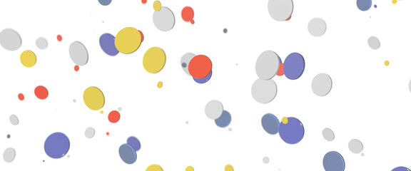 Abstract colorful confetti falling against a black background