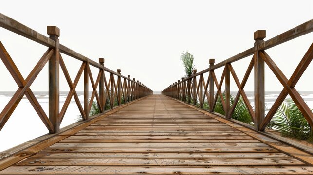 aracaju - sergipe. formosa beach boardwalk isolated on white background, space for captions, png. Historical events isolated on white. Photo realistic photo.
