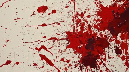 Realistic depiction of bloodstains on a white surface, showcasing a chilling and graphic scene.