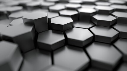 Abstract background of gray hexagons, creating a sleek and modern screensaver for PC.