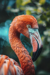 Vibrant Flamingo in Watercolor Artwork