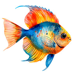 Fototapeta premium siamese fighting fish, isolated from the background