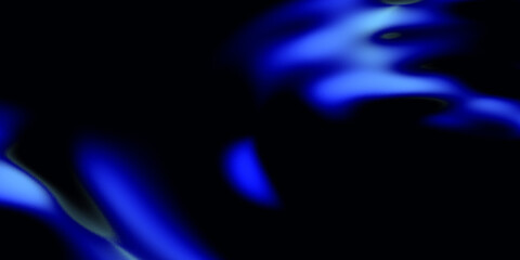 Abstract Blue Swirls on Black Background