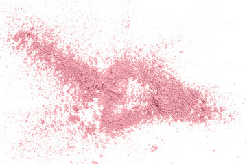 Pink powder isolated on transparent background.