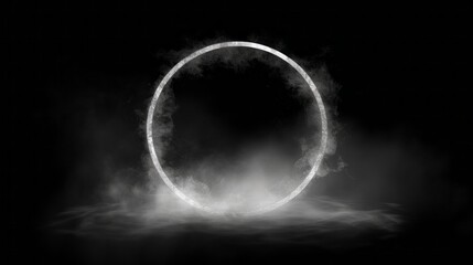 Smoke black ground fog cloud floor mist background steam dust dark white horror overlay. Ground smoke haze night black water atmosphere 3d magic