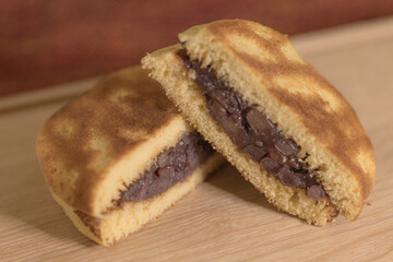 どら焼きのクローズアップ写真