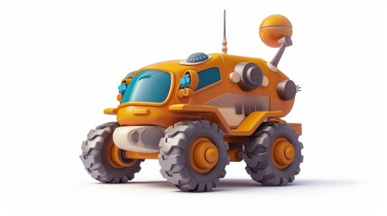 Rover icon animation cartoon best object isolated on white background. Astronomy objects isolated on white. Photo realistic photo.