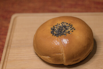 あんパンのクローズアップ写真