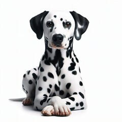 Dalmatian dog isolated on white background