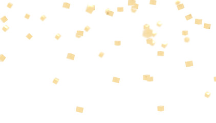 Golden confetti falling on a black background A celebratory moment