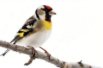 Naklejka premium European Goldfinch on a Branch