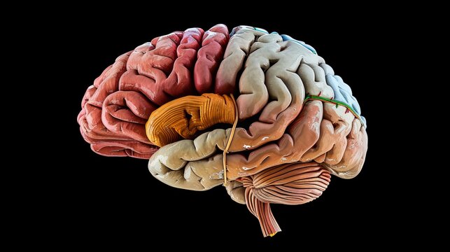 Detailed anatomical model of a human brain