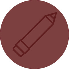 Pencil Vector Line Maroon Circle Maroon