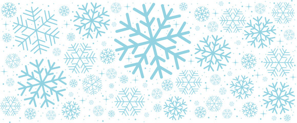 Winter blue snowflakes vector background. Christmas background. Snow on an isolated transparent background.