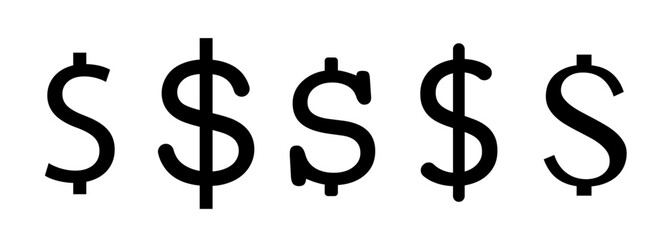 dollar sign icon. money sign logo. American dollar currency or dollar symbol flat icon.