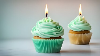 mint color Cupcake