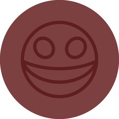 emoji Mask Vector Line Maroon Circle Maroon