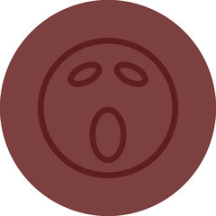 emoji shout Vector Line Maroon Circle Maroon