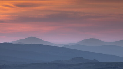 Sunset Blue Hour in Tuscany