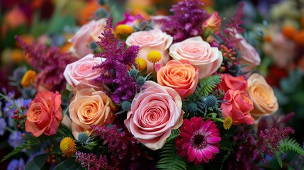 a bouquet of flowers