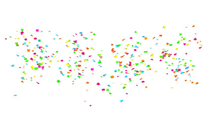 Explosion of multi-colored confetti. Confetti, tinsel on a white background