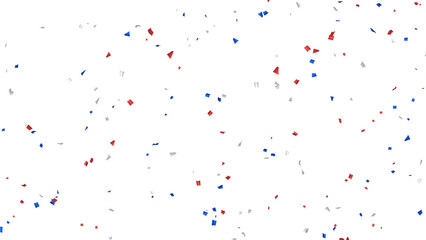 Labor day, USA confetti on White Background. Flying holiday tinsel. 