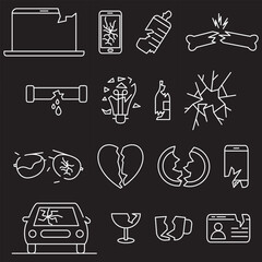 broken icons collection 