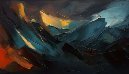 heavy oil paint texture background abstract dark colors generative ai
