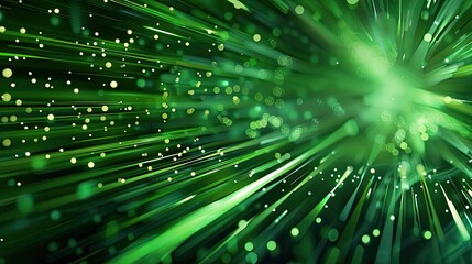 Abstract green motion blur background with dynamic lines, modern design . Background technology futuristic