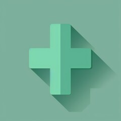 Obraz premium a green plus sign on a green background