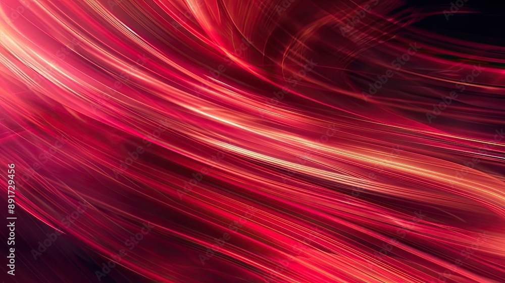 Poster abstract red motion blur background with dynamic lines, modern design. background technology futuris