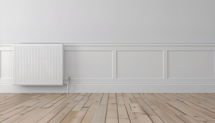 Naklejka premium Modern panel radiator on white background. Heating system