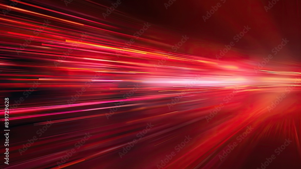 Poster abstract red motion blur background with dynamic lines, modern design. background technology futuris