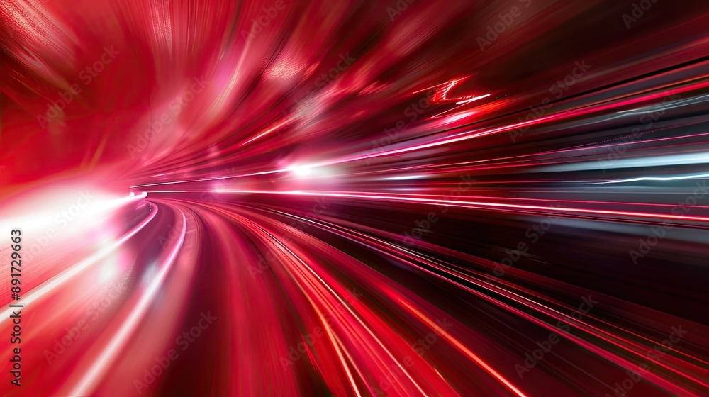 Poster abstract red motion blur background with dynamic lines, modern design. background technology futuris