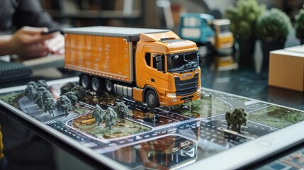 Augmented Reality Truck Model on Tablet