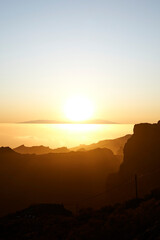 Fototapeta premium sunset in the mountains