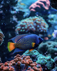 Vibrant Tropical Fish in Coral Reef