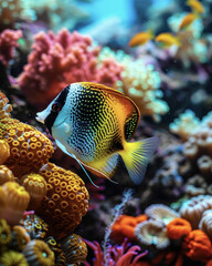 Obraz premium Vibrant Tropical Fish in Coral Reef