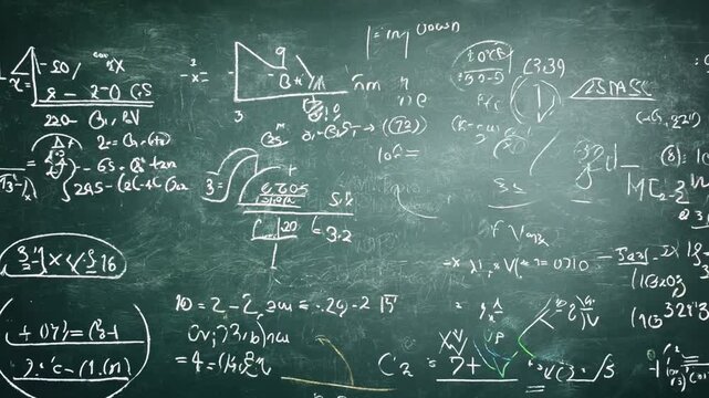 Math and science can be written on the blackboard.