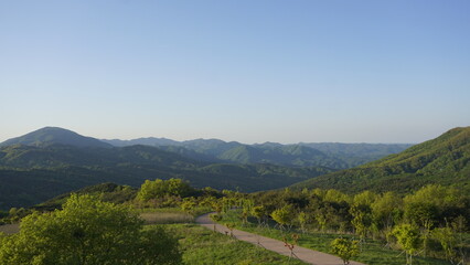 산, 경치, 자연