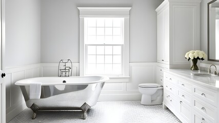 Fototapeta premium silver bathtub