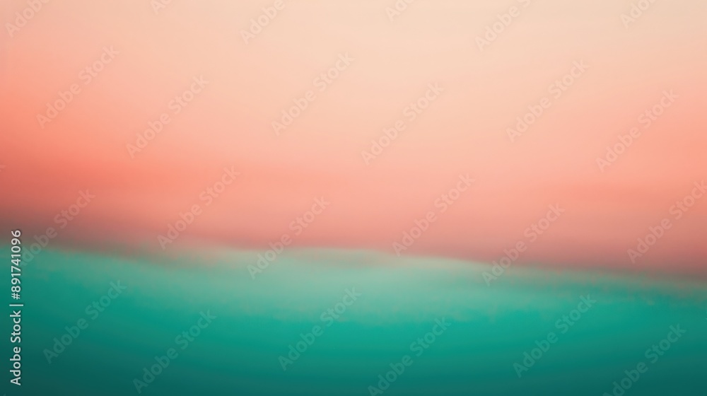 Aufkleber a blurred gradient background featuring a soft, pale peach transitioning to a deep teal