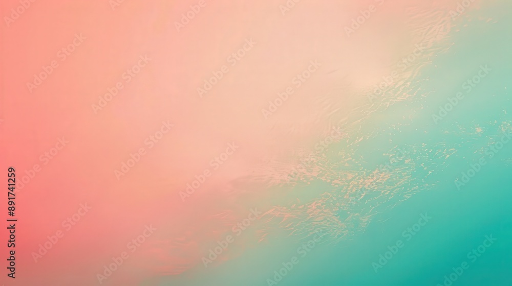 Aufkleber a soft, hazy gradient transitioning from teal to coral