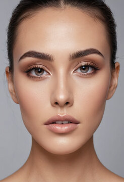  Highlighting the cheekbones and brow bone for a sculpted look. 