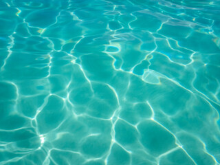 Clear clean aquamarine water of the Atlantic Ocean  on the Caribbean island of St John in the US Virgin Islands